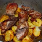 курица с картошкой в казане
